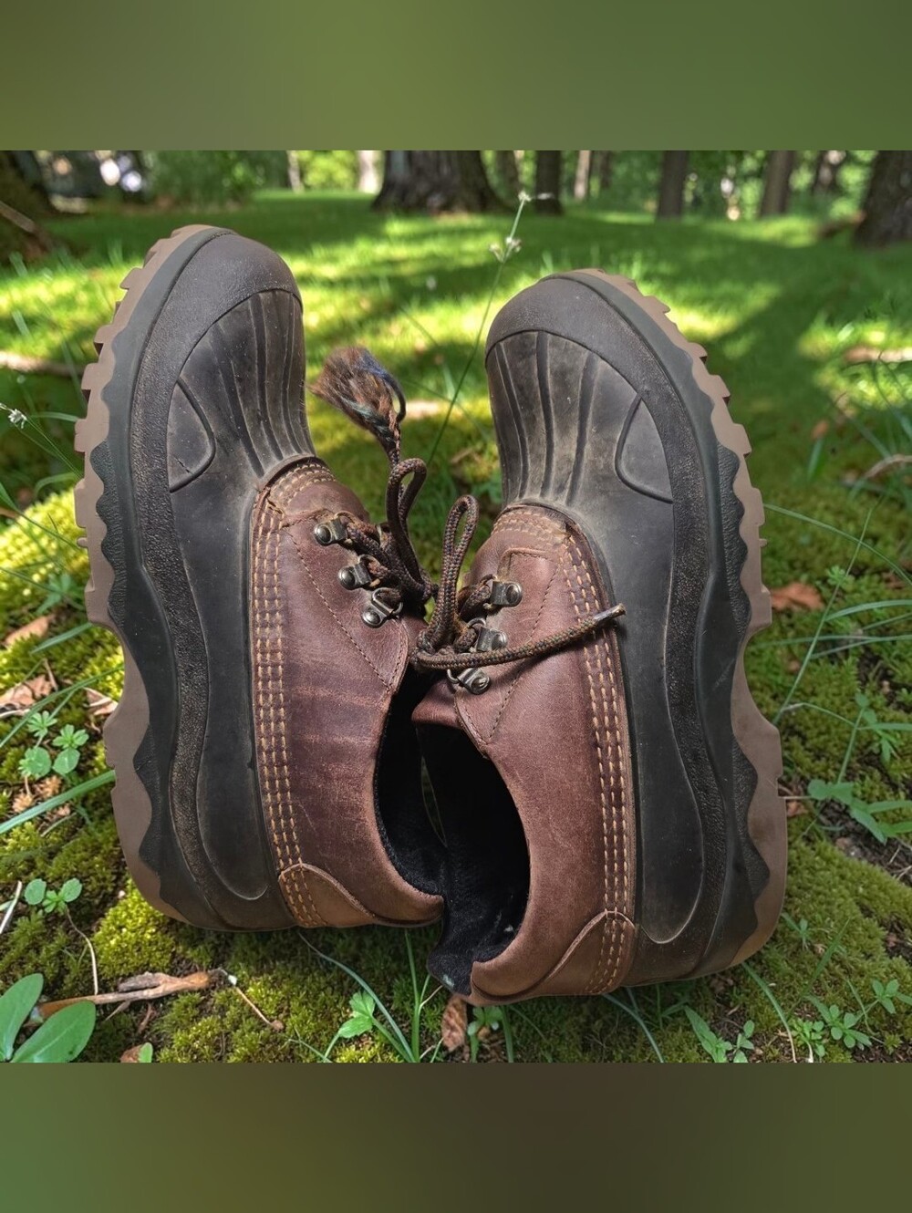 Vintage L.L. Bean Leather & Rubber Low Duck Boots